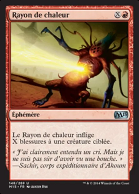 Rayon de chaleur, carte Magic M15 148 — extension Magic 2015
