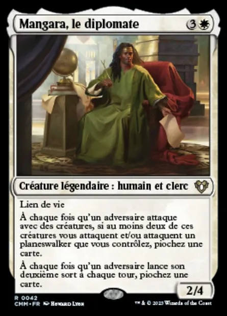 Mangara, le diplomate, carte Magic CMM 42 — extension Commander Masters