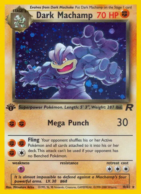 Dark Machamp, Pokémon card TR 10 — Team Rocket set