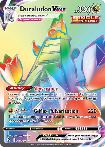 Duraludon VMAX, Pokémon card EVS 219 — Evolving Skies set