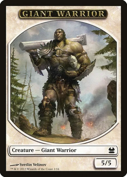 Giant Warrior, Magic card TMMA 1 — Modern Masters Tokens set
