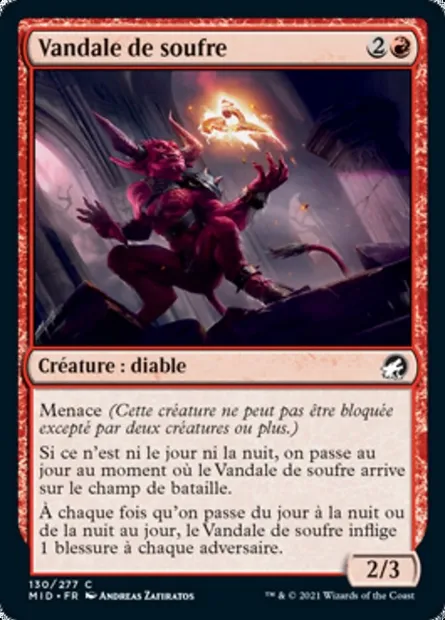 Vandale de soufre, carte Magic MID 130 — extension Innistrad : chasse de minuit