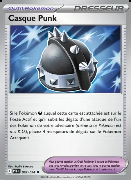 Casque Punk, carte Pokémon PFL 092 — extension Flammes Fantasmagoriques
