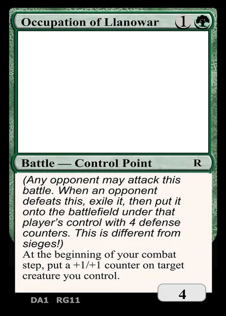 Occupation of Llanowar, Magic card UNK RG11 — Unknown Event set