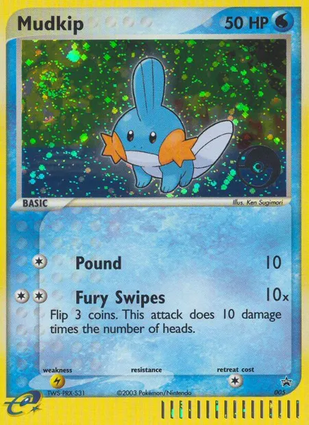 Mudkip, Pokémon card PR-NP 5 — Nintendo Black Star Promos set