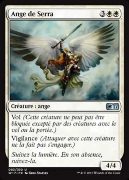 Ange de Serra, carte Magic W17 3 — extension Welcome Deck 2017