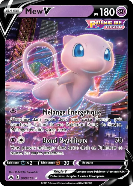 Mew V, carte Pokémon CRZ 060 — extension Zénith Suprême