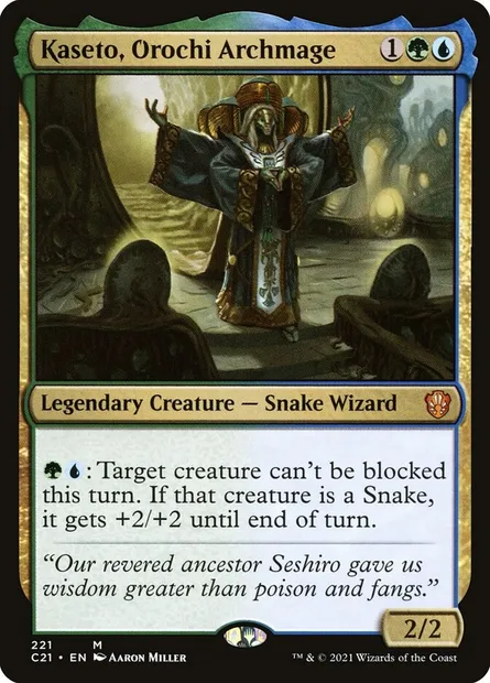 Kaseto, Orochi Archmage, Magic card C21 221 — Commander 2021 set