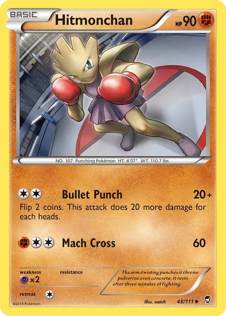 Hitmonchan, Pokémon card FFI 48 — Furious Fists set