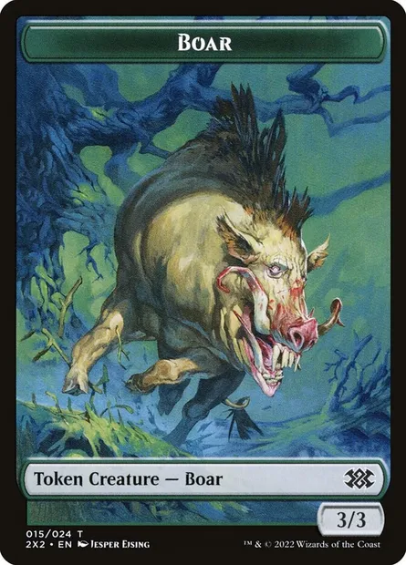 Boar, Magic card T2X2 15 — Double Masters 2022 Tokens set
