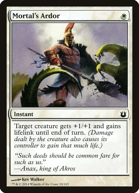 Mortal's Ardor, Magic card BNG 20 — Born of the Gods set