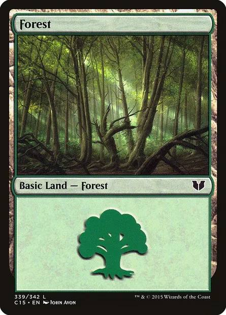 Forest, Magic card C15 339 — Commander 2015 set