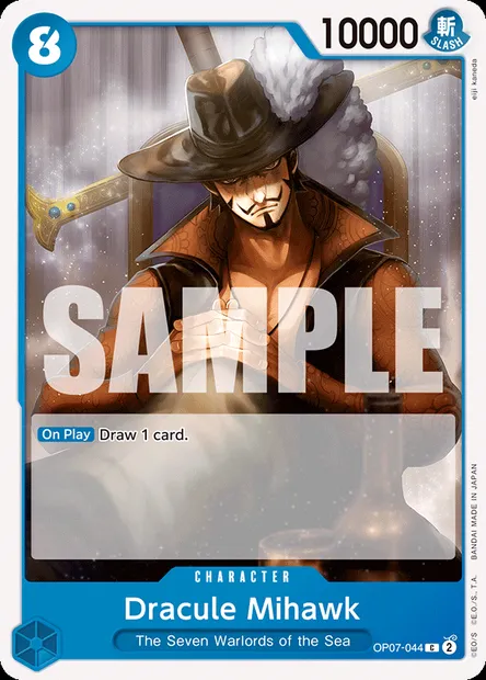 Dracule Mihawk, carte One Piece OP07-044 — extension 500 YEARS IN THE FUTURE