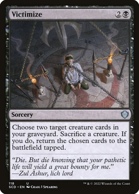 Victimize, Magic card SCD 118 — Starter Commander Decks set