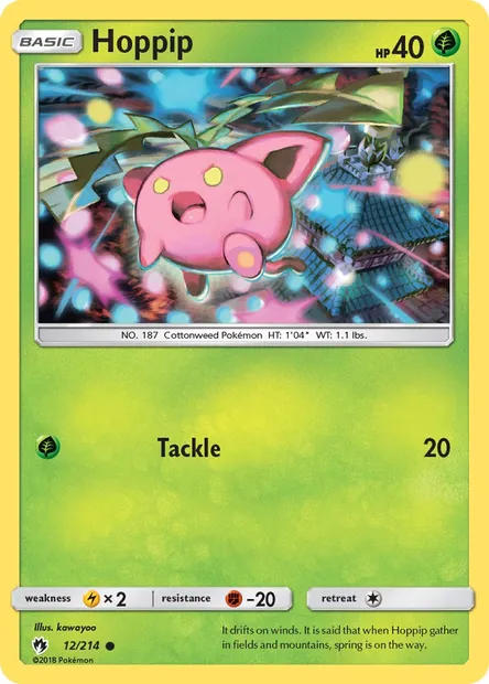 Hoppip, Pokémon card LOT 12 — Lost Thunder set