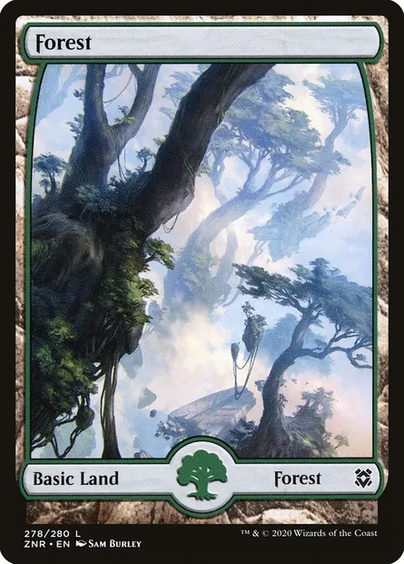 Forest, Magic card ZNR 278 — Zendikar Rising set