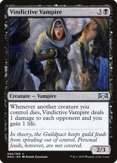 Vindictive Vampire, Magic card RNA 90 — Ravnica Allegiance set