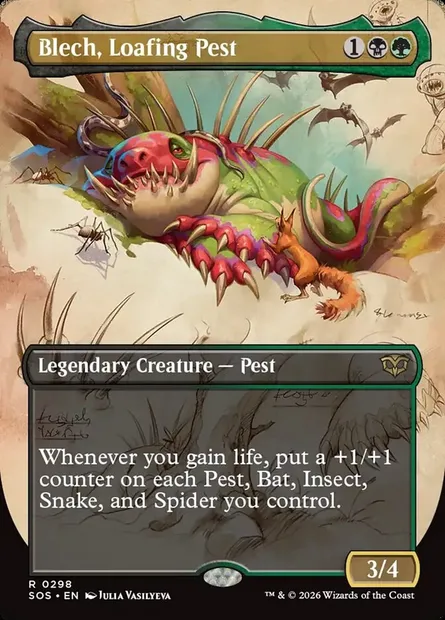 Blech, Loafing Pest, Magic card SOS 298 — Secrets of Strixhaven set