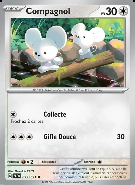 Compagnol, carte Pokémon PAF 073 — extension Destinées de Paldea