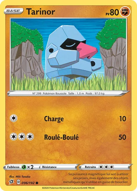 Tarinor, carte Pokémon RCL 96 — extension Clash des Rebelles