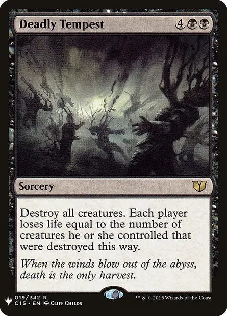 Deadly Tempest, Magic card PLST C15-19 — The List set