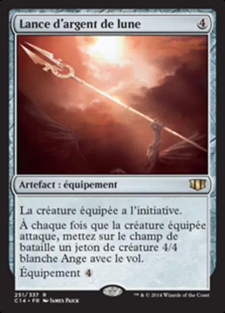 Lance d'argent de lune, carte Magic C14 251 — extension Commander 2014