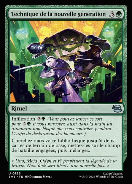 Technique de la nouvelle génération, carte Magic TMT 126 — extension Teenage Mutant Ninja Turtles