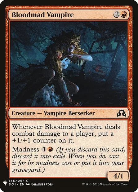 Bloodmad Vampire, Magic card PLST SOI-146 — The List set