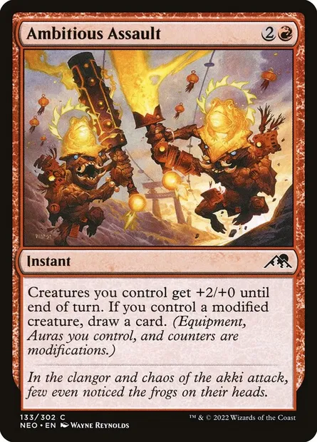 Ambitious Assault, Magic card NEO 133 — Kamigawa: Neon Dynasty set