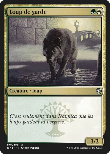 Loup de garde, carte Magic GK1 122 — extension GRN Guild Kit