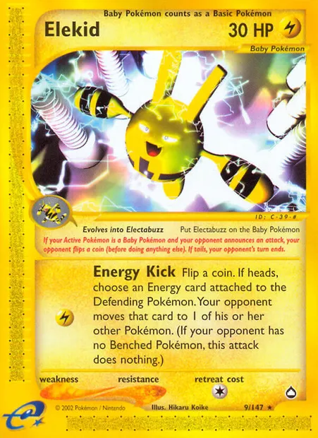 Elekid, Pokémon card AQ 9 — Aquapolis set