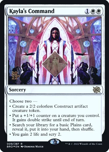Kayla's Command, Magic card PBRO 9s — The Brothers' War Promos set