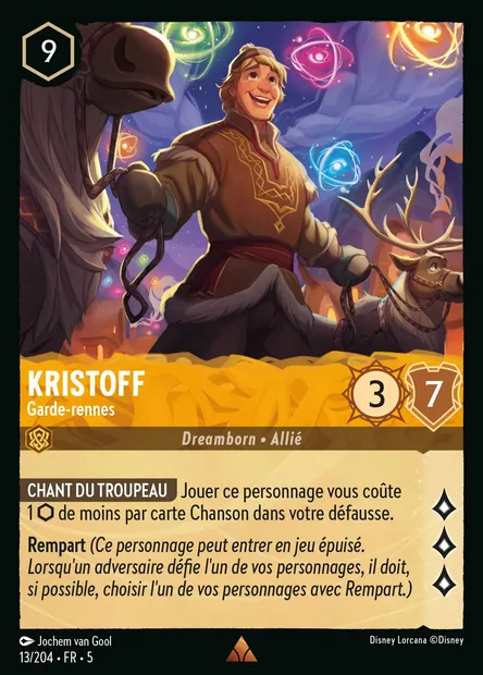 Kristoff - Garde-rennes, carte Disney Lorcana CH5-013 — extension Ciel Scintillant