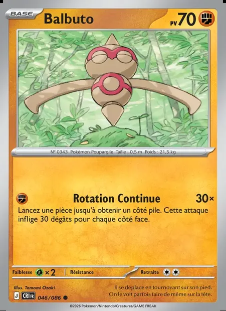 Balbuto, carte Pokémon CRI 046 — extension Chaos Ascendant