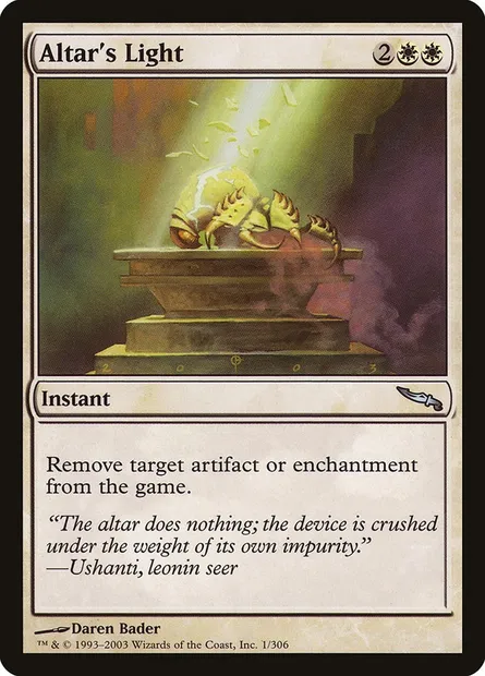 Altar's Light, Magic card MRD 1 — Mirrodin set