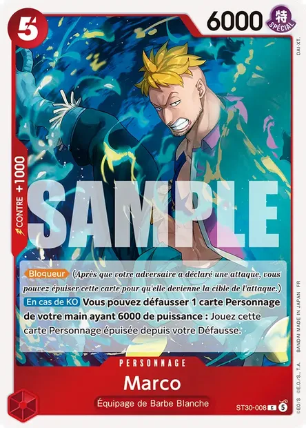 Marco, carte One Piece ST30-008 — extension LUFFY ET ACE