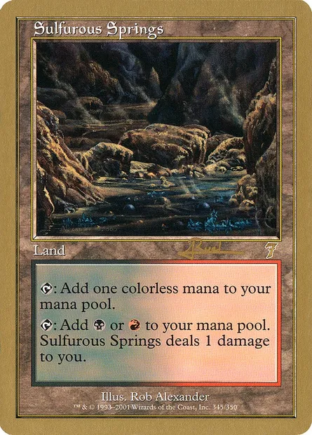 Sulfurous Springs, Magic card WC01 ar345 — World Championship Decks 2001 set