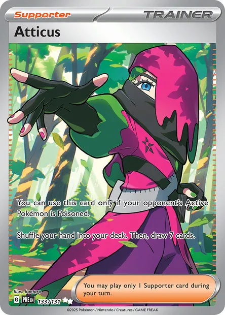 Atticus, Pokémon card PRE 133 — Prismatic Evolutions set