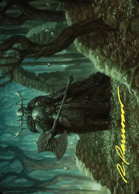 Mosswood Dreadknight // Mosswood Dreadknight, carte Magic AWOE 40 — extension Wilds of Eldraine Art Series