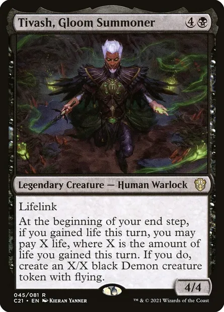 Tivash, Gloom Summoner, Magic card C21 45 — Commander 2021 set
