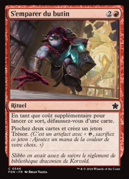 S'emparer du butin, carte Magic FDN 546 — extension Foundations