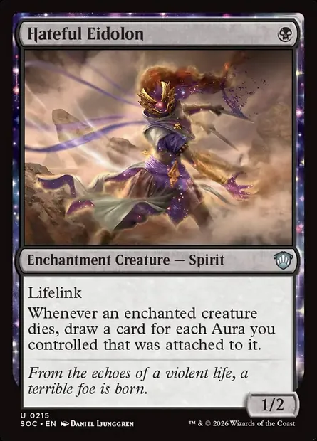 Hateful Eidolon, Magic card SOC 215 — Secrets of Strixhaven Commander set
