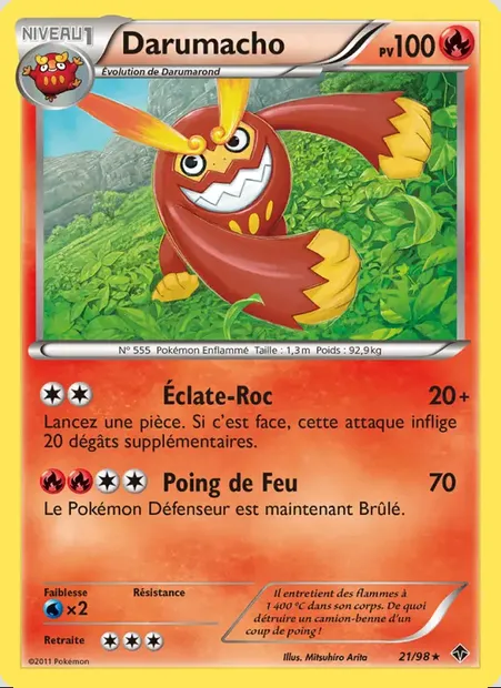 Darumacho, carte Pokémon EPO 21 — extension Pouvoirs Émergents