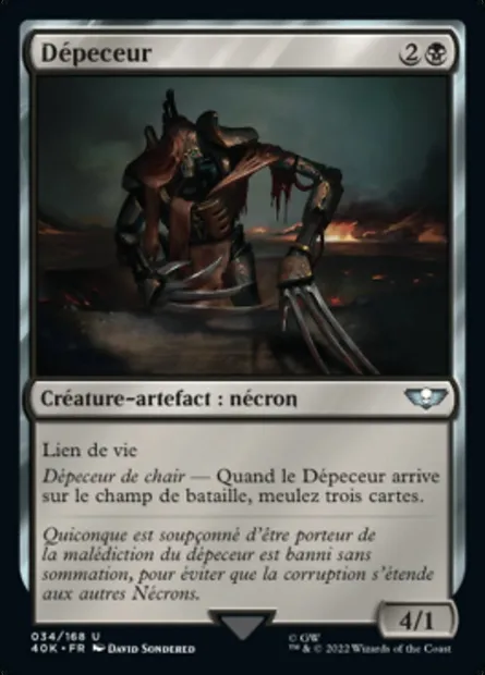 Dépeceur, carte Magic 40K 34 — extension Warhammer 40,000 Commander