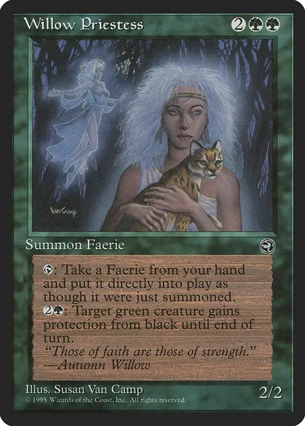 Willow Priestess, Magic card HML 100 — Homelands set