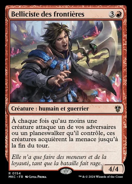Belliciste des frontières, carte Magic MKC 154 — extension Murders at Karlov Manor Commander