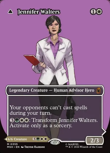 Jennifer Walters // The Sensational She-Hulk, Magic card MSH 355 — Marvel Super Heroes set