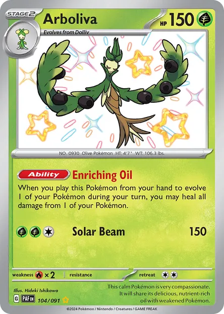 Arboliva, Pokémon card PAF 104 — Paldean Fates set