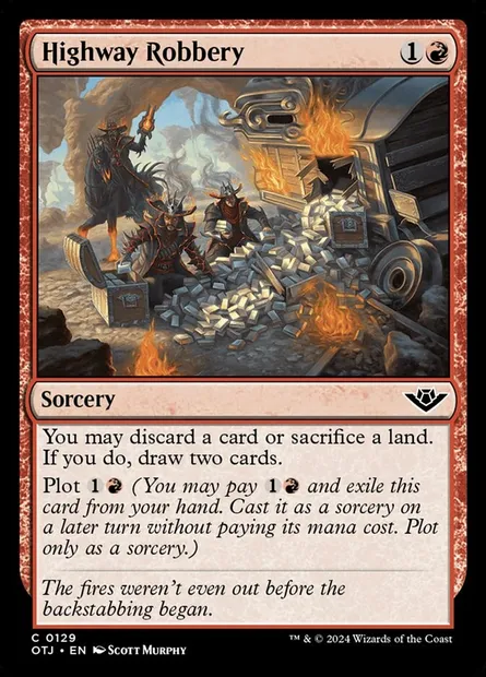 Highway Robbery, Magic card OTJ 129 — Outlaws of Thunder Junction set