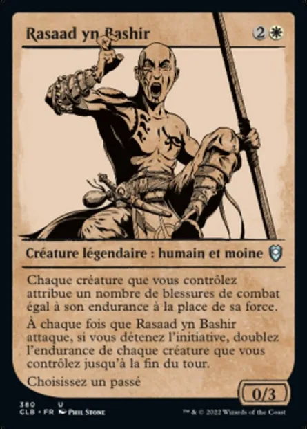 Rasaad yn Bashir, carte Magic CLB 380 — extension Commander Légendes : la bataille de la Porte de Baldur